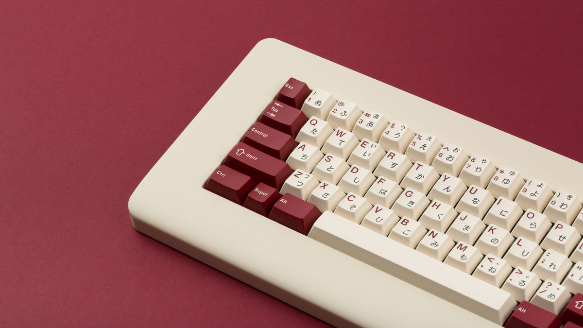  JTK Classic FC R2 on a beige keyboard zoomed in on left 