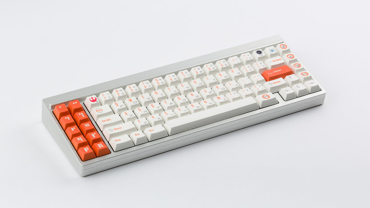  BB-8 on a silver keyboard 
