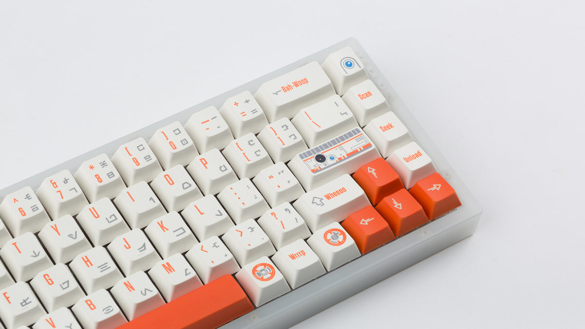  BB-8 on a translucent NK65 zoomed in on the right 