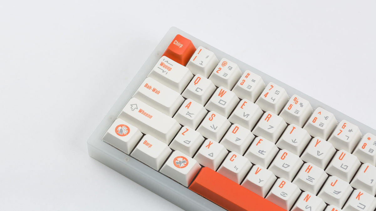  BB-8 on a translucent NK65 zoomed in on the left 
