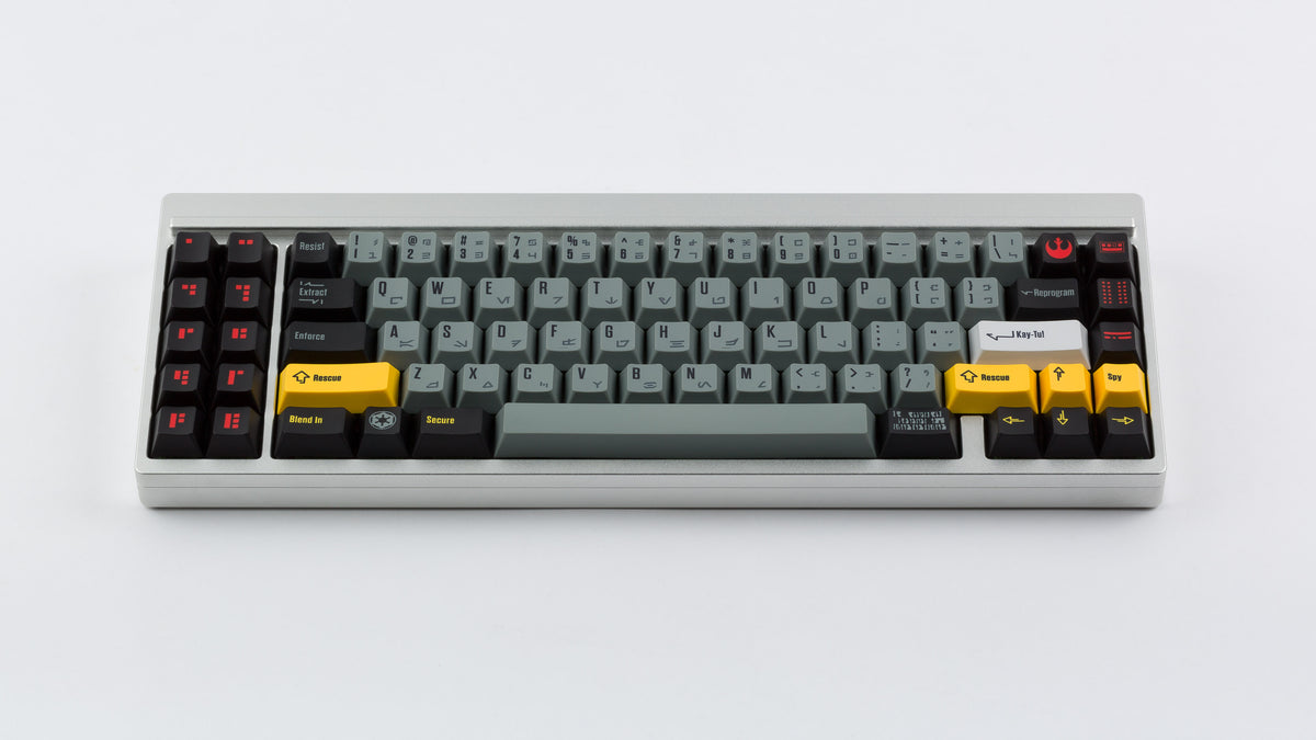  K-2SO on a silver keyboard 