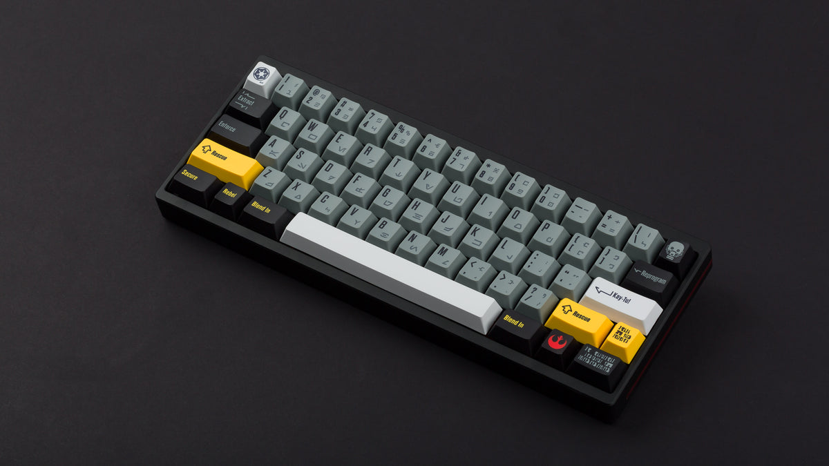  K-2SO on a black keyboard angled 