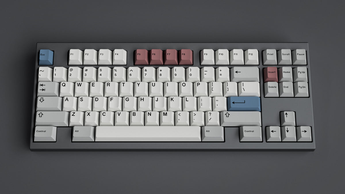  GMK CYL Mr. Sleeves R2 on a gray keyboard centered 