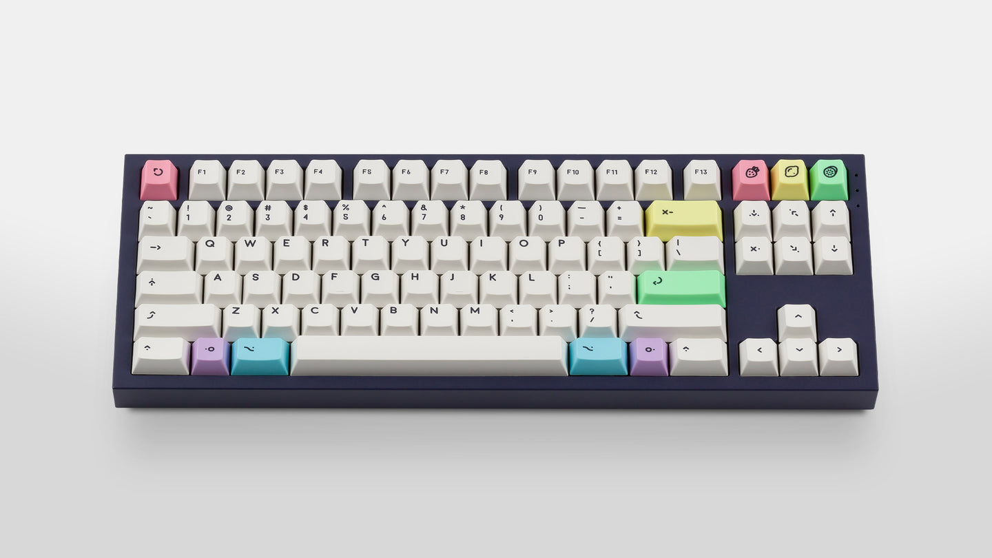 Cherry Milkshake on a purple NK87 keyboard centered