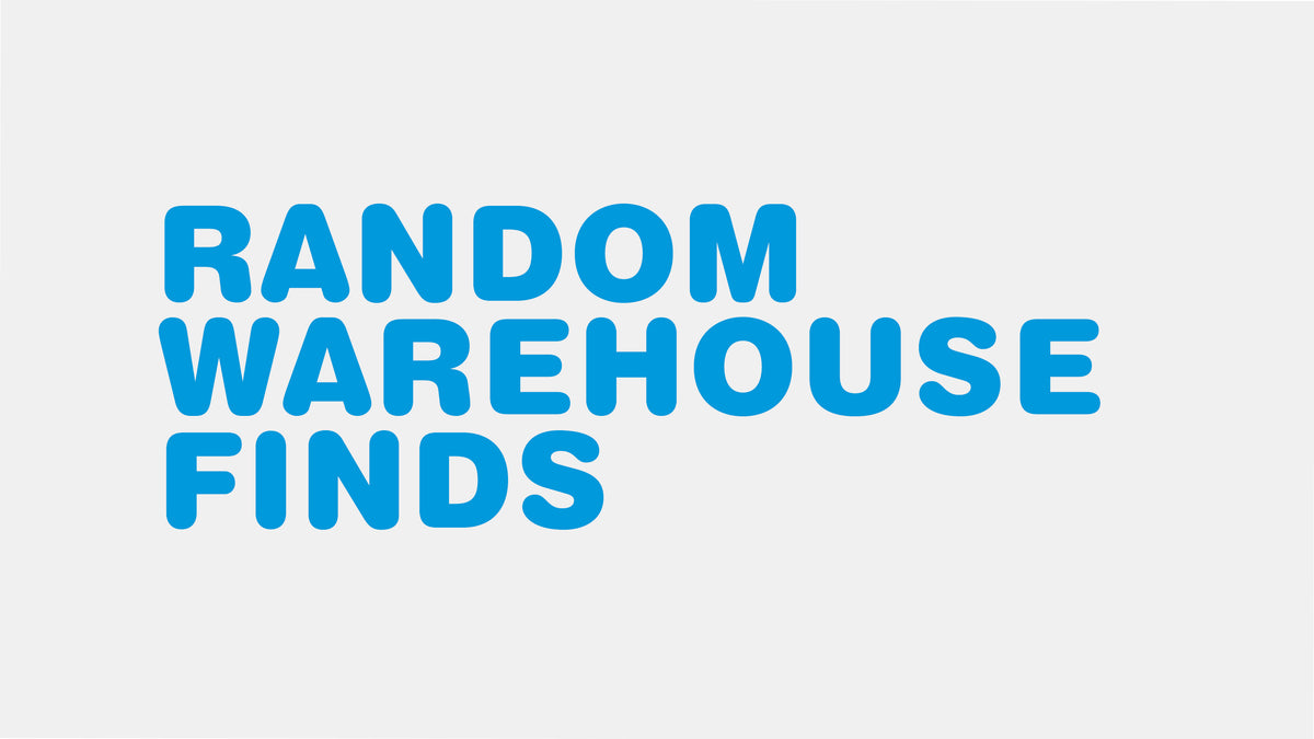  render of text that says "Random Warehouse Finds" 