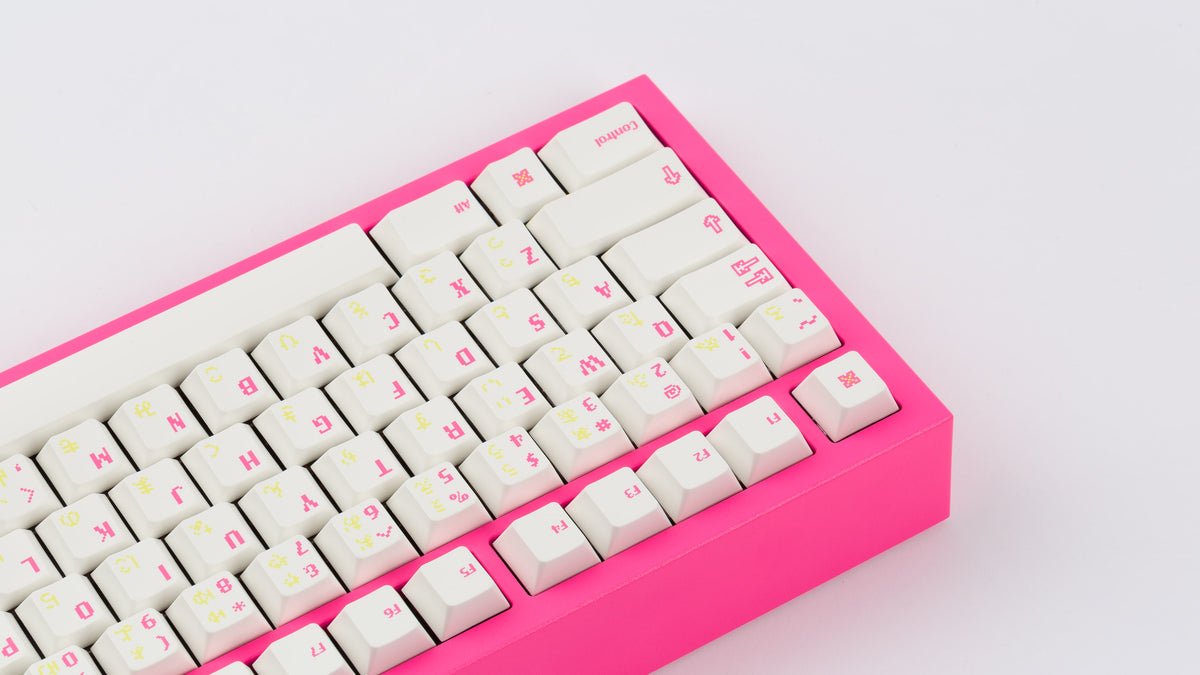  TFUE Keycaps on a pink NK87 back view left side 