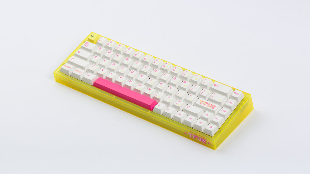  yellow tfue edition case with keycaps angled 