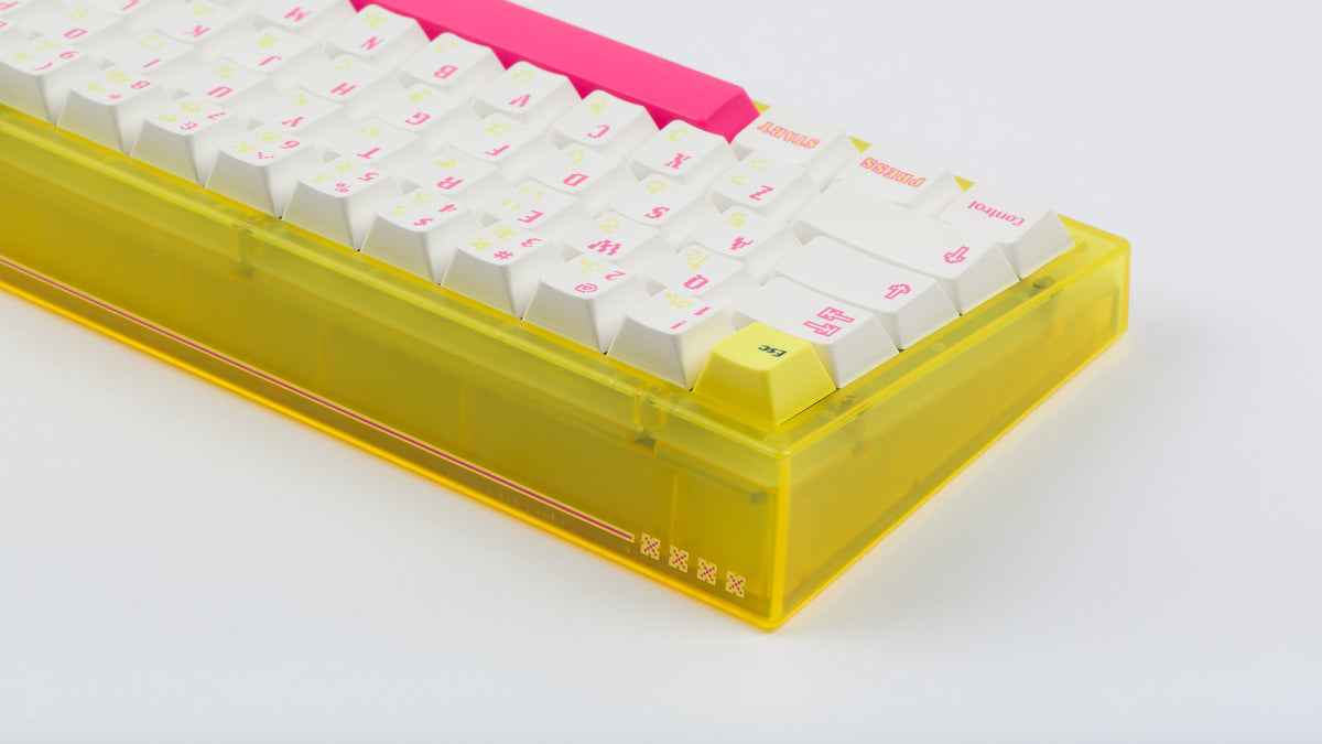  yellow tfue edition case with keycaps back left view 