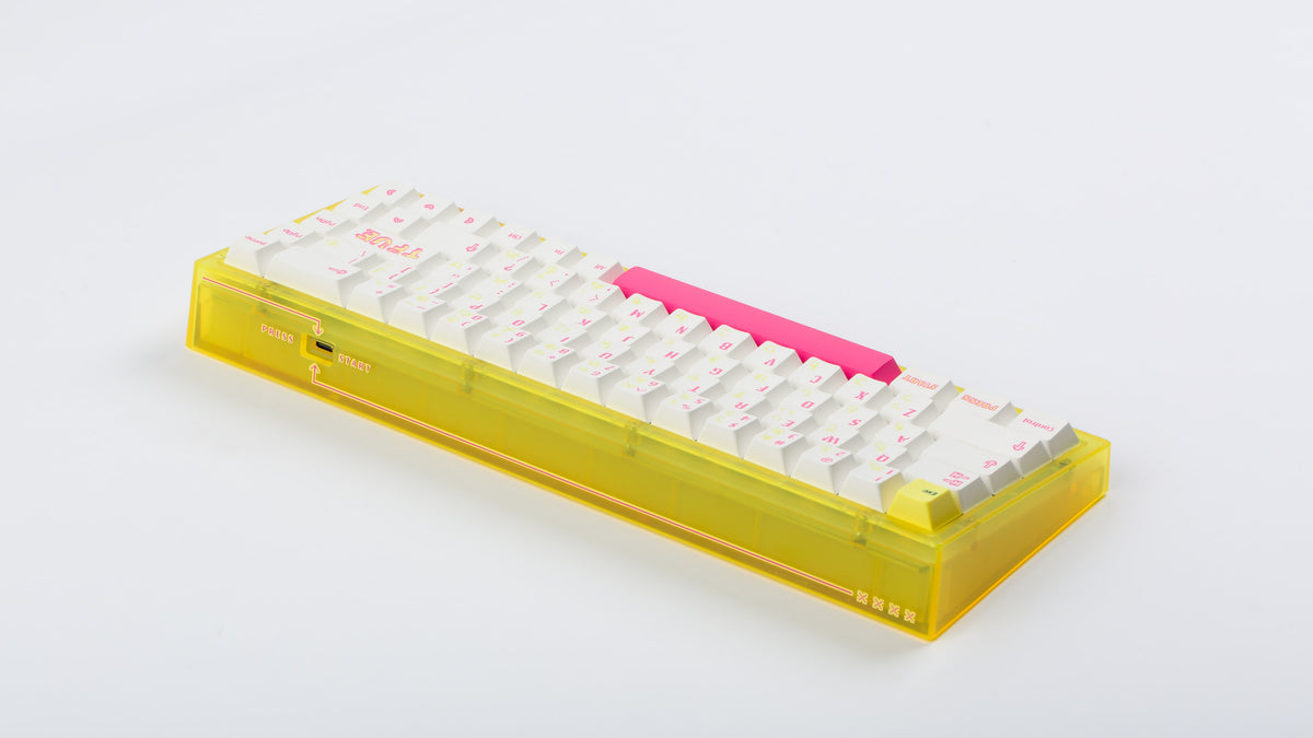  yellow tfue edition case with keycaps back view 