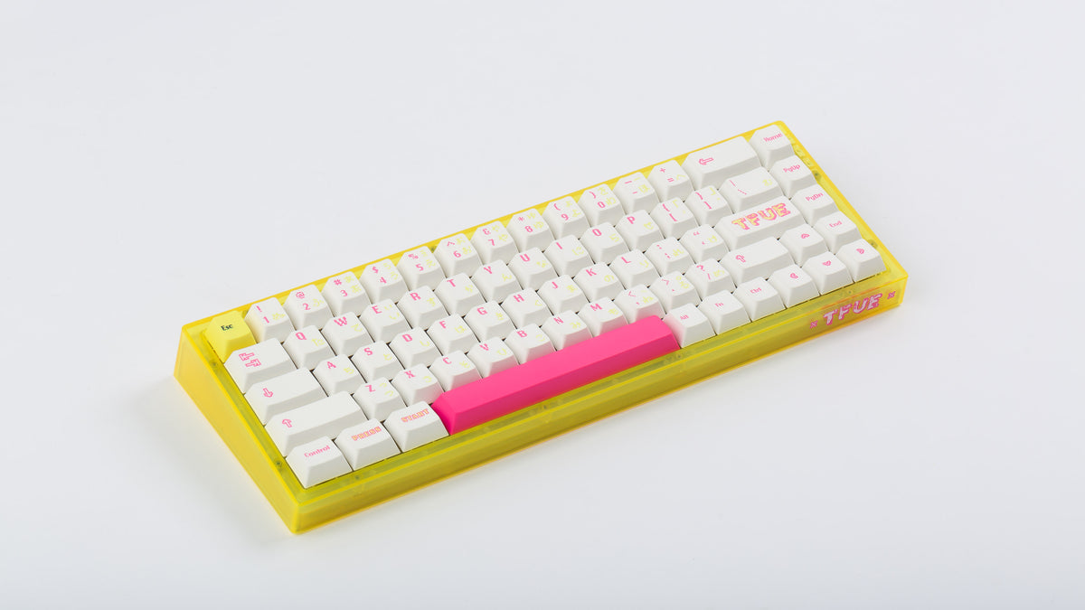  yellow tfue edition case with keycaps angled 