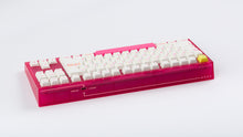 Load image into Gallery viewer, pink tfue themed keyboard with tfue keycaps back view