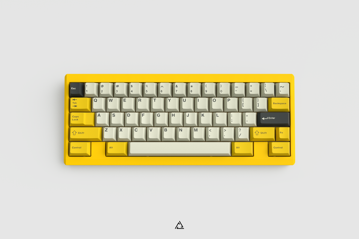  GMK CYL Serika 2 on a yellow keyboard centered 