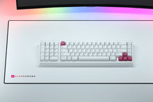Load image into Gallery viewer, Render of GMK CYL Colorchrome on white keyboard on colorchrome deskpad