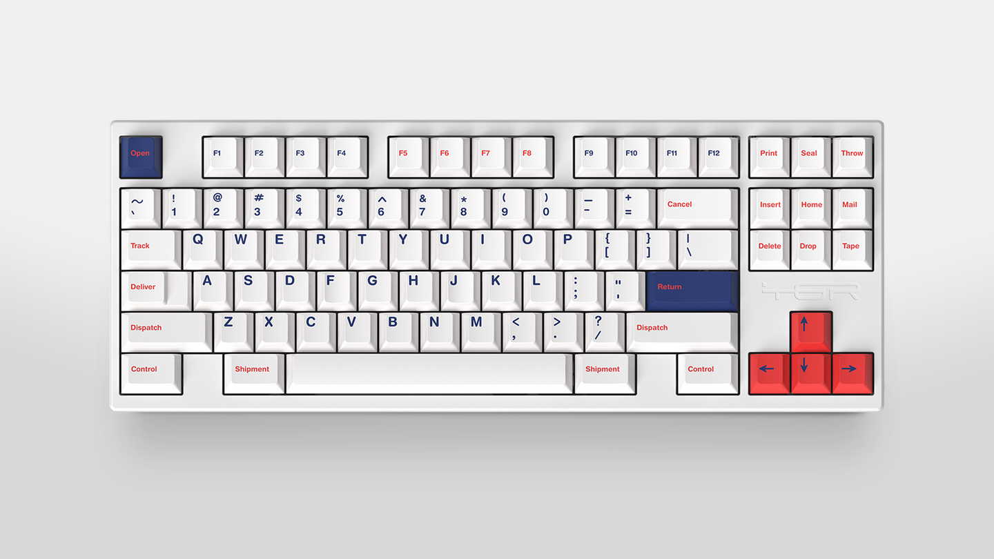 GMK CYL Parcel on a white keyboard centered